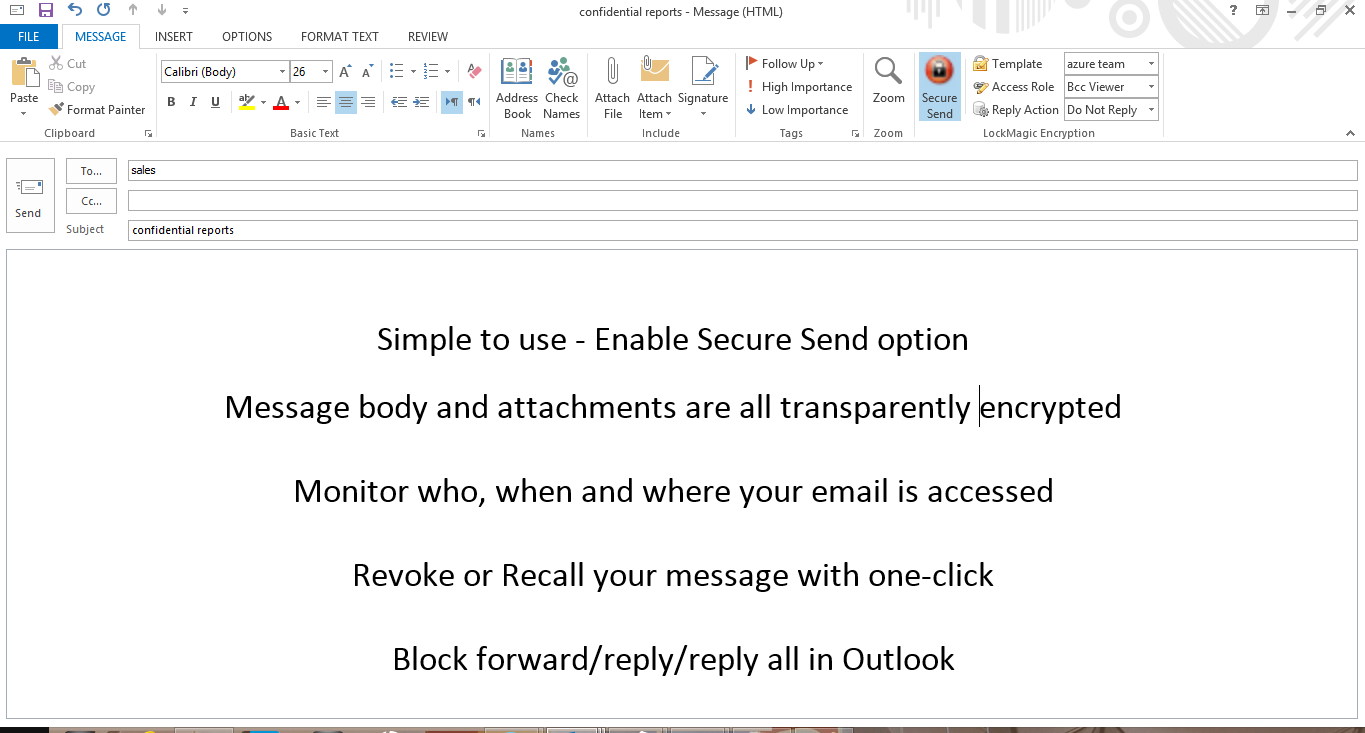 Lockmagic with Outlook